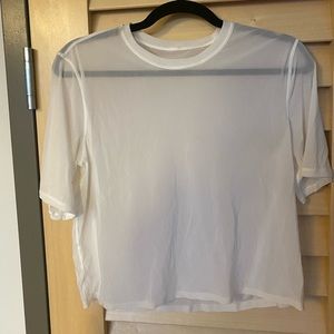 lululemon crop tshirt - sheer - size 6